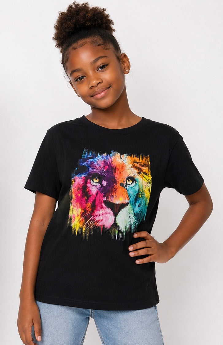 Kids Rainbow Lion Tee