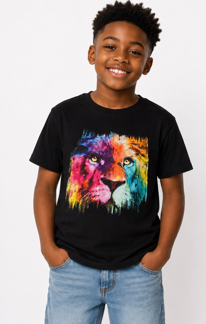 Kids Rainbow Lion Tee